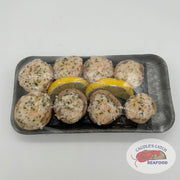 Freshly Made Seafood Stuffed Mushroom Caps