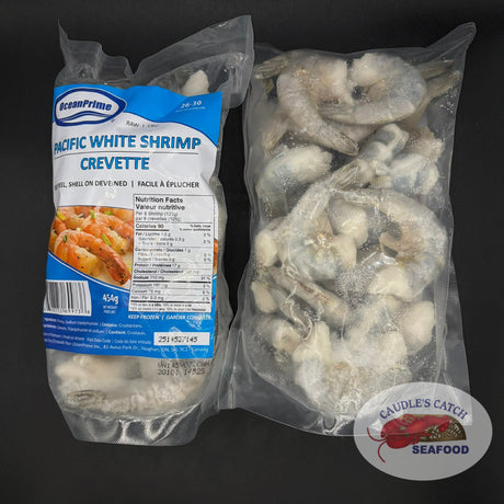 Raw White Pacific Shrimp (Shell-On & Deveined)