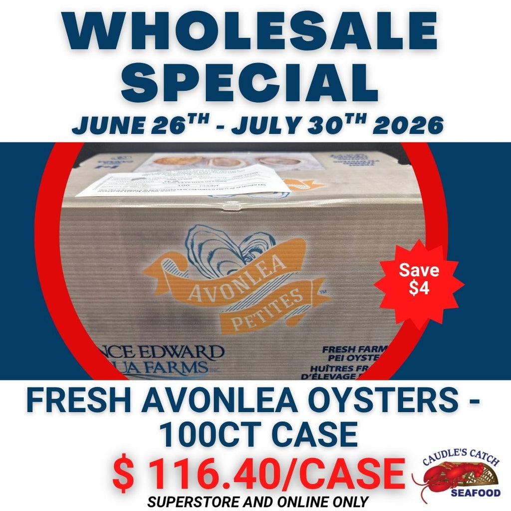 Wholesale Special: Fresh Avonlea Oysters 100ct case