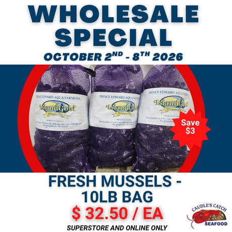Wholesale Special: Fresh Mussels - 10lb Bag