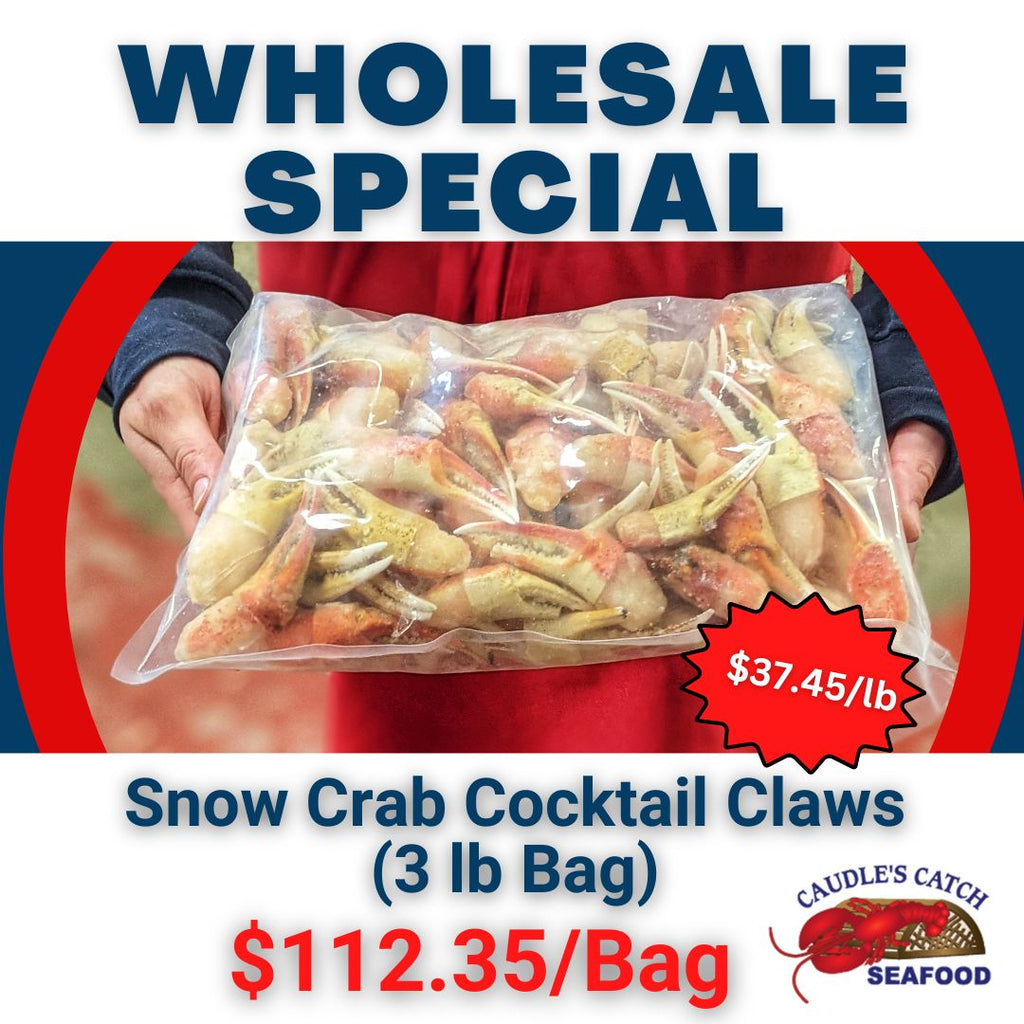 Wholesale Special: Frozen Snow Crab Cocktail Claws (3 lb bag)