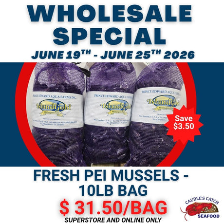 Wholesale Special: Fresh Mussels - 10LB Bag